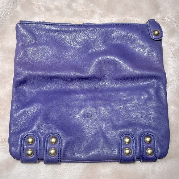 Linea Pelle Soft Leather foldover Clutch - Picture 5 of 11
